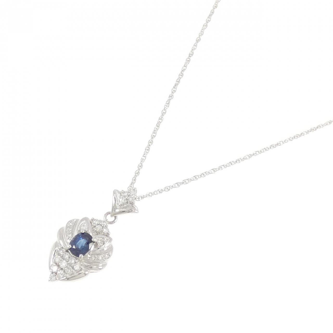 PT サファイヤ ネックレス 0.72CT