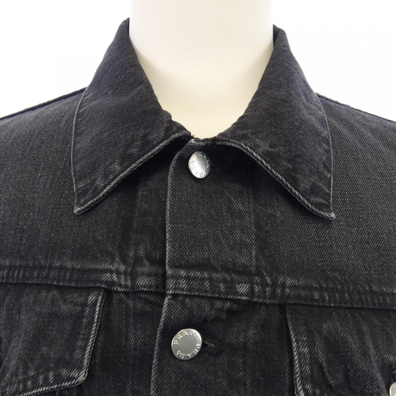 プラダ PRADA デニムブルゾンジャケット トライアングルロゴ GEB227 S231 12K8 デニムジャケット
