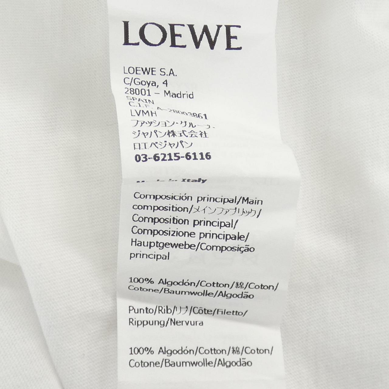ロエベ LOEWE アナグラム スリムフィットTシャツ S359Y22X28 Tシャツ