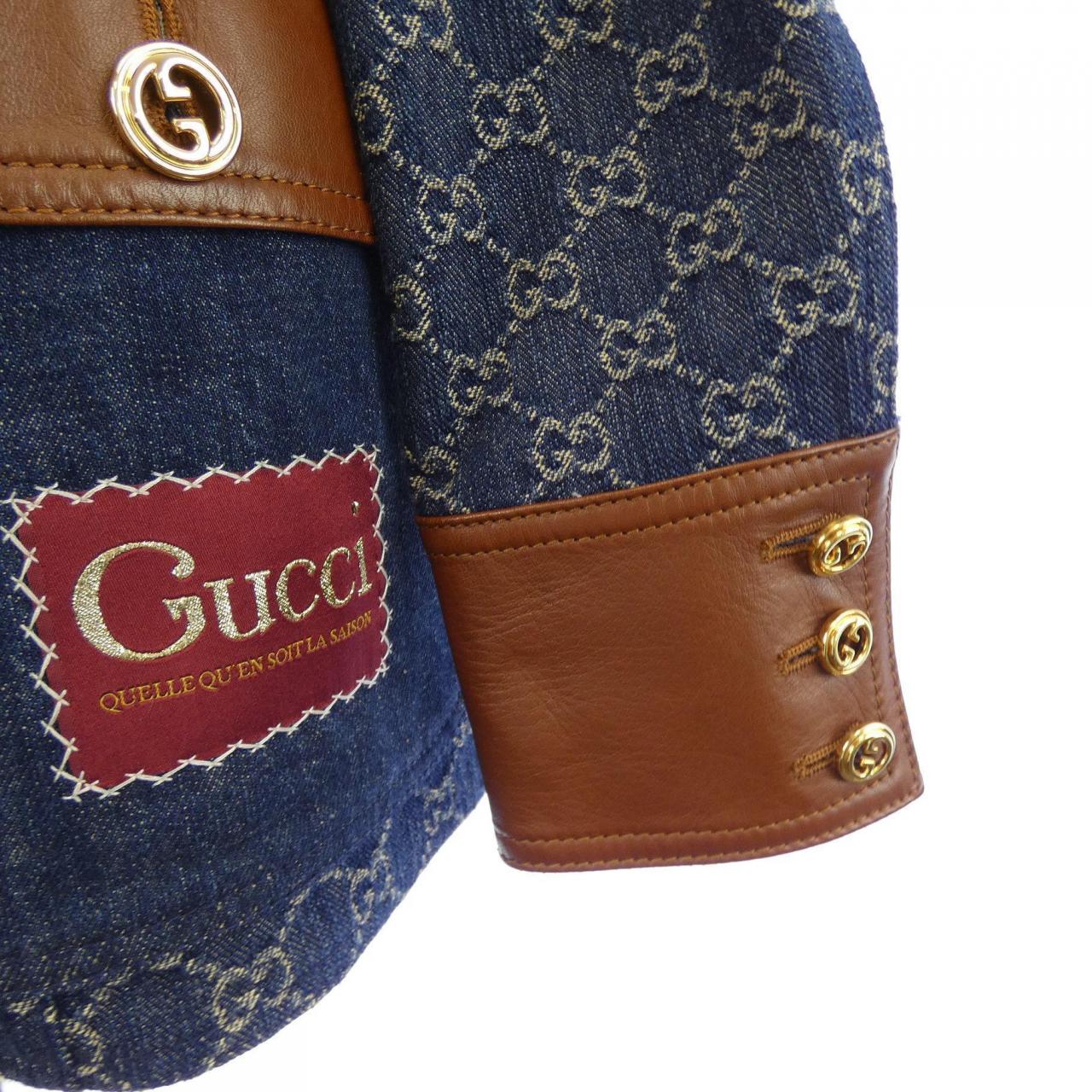 グッチ GUCCI ウォッシュドオーガニックデニムジャケット 652658 XDBIP デニムジャケット