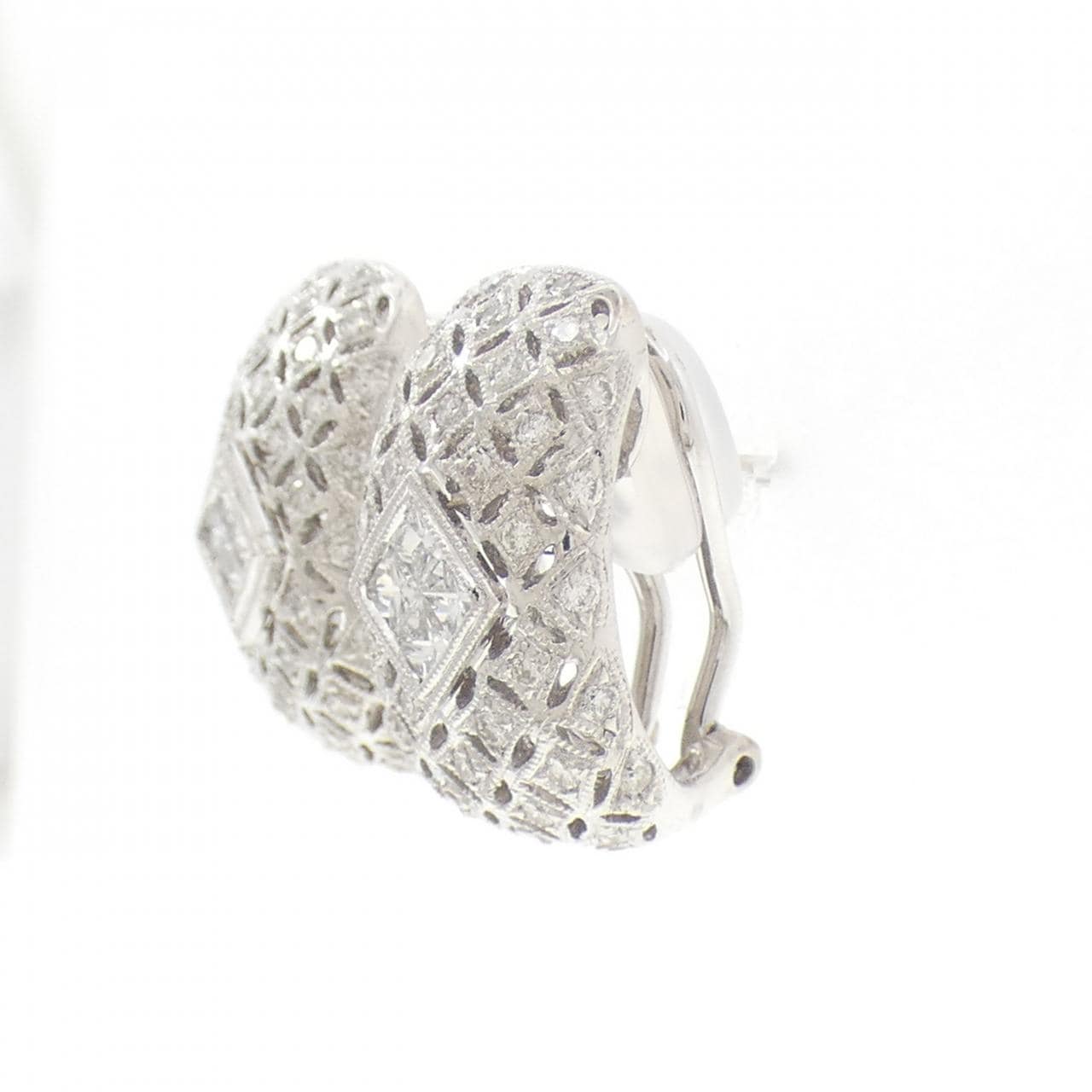 K18WG ダイヤモンド ピアス/イヤリング 1.23CT