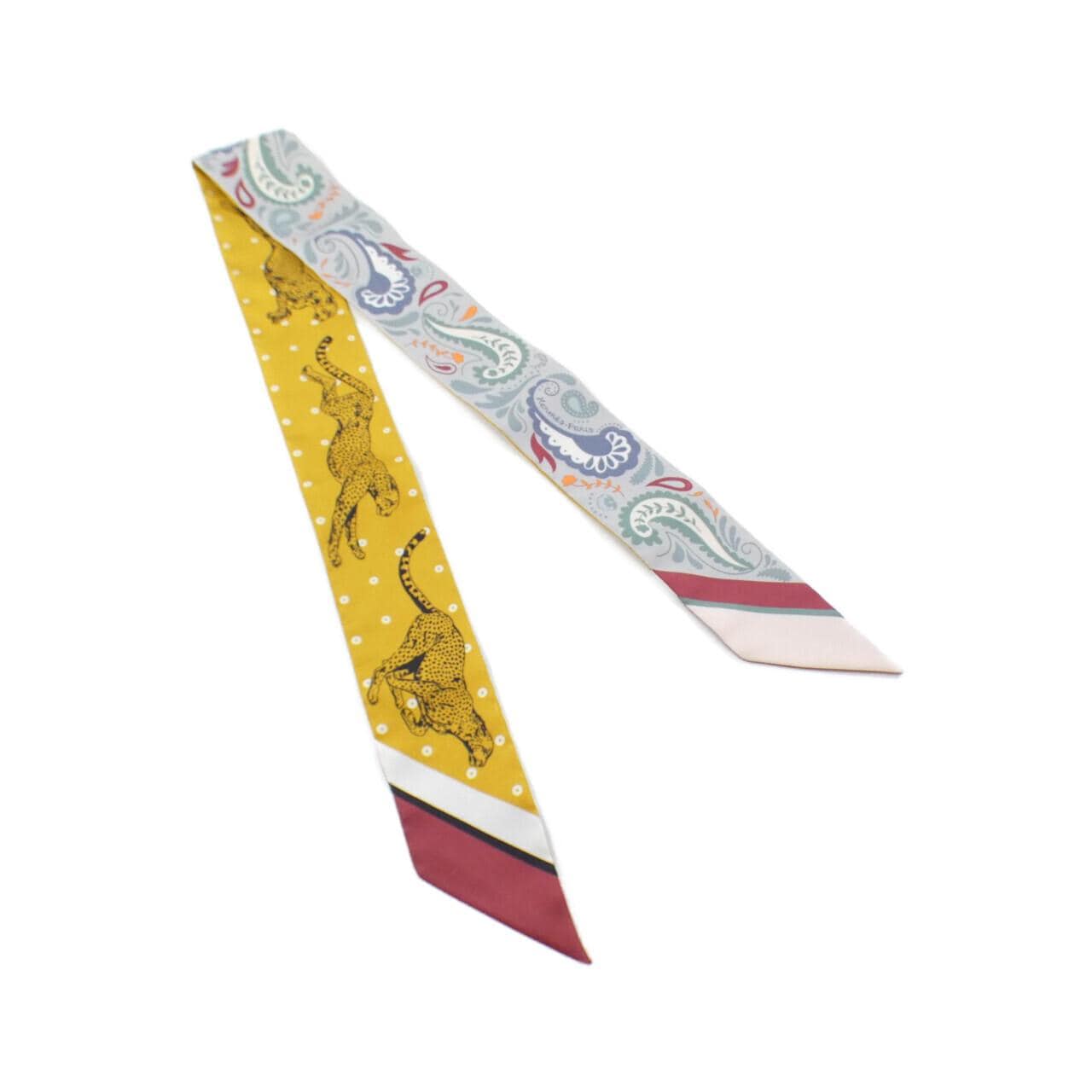 HERMES GUEPARDS BANDANA Twilly 064179S Scarf