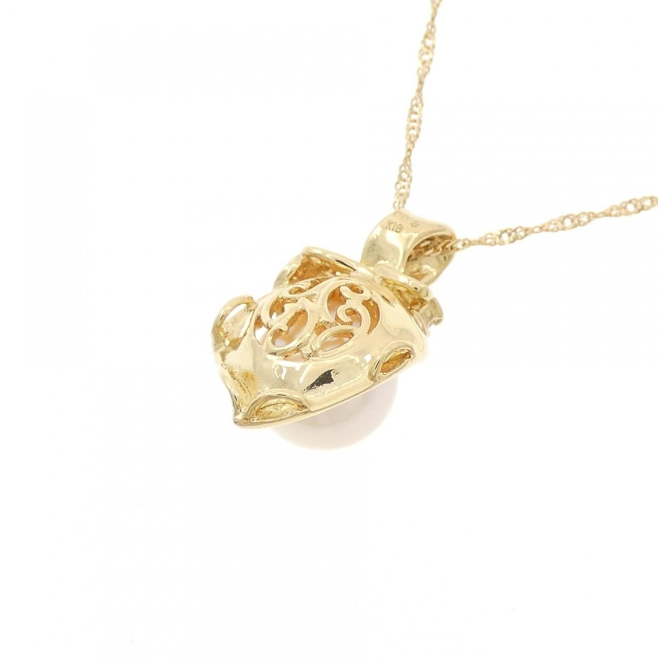 K18YG アコヤパール ネックレス 7.5mm