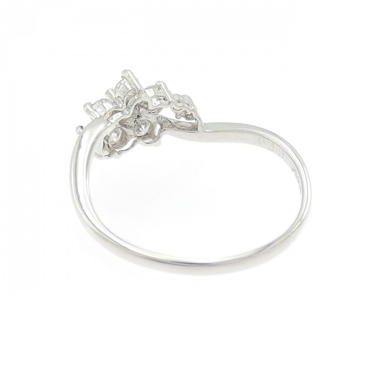 PT900 フラワー ダイヤモンド リング 0.30CT