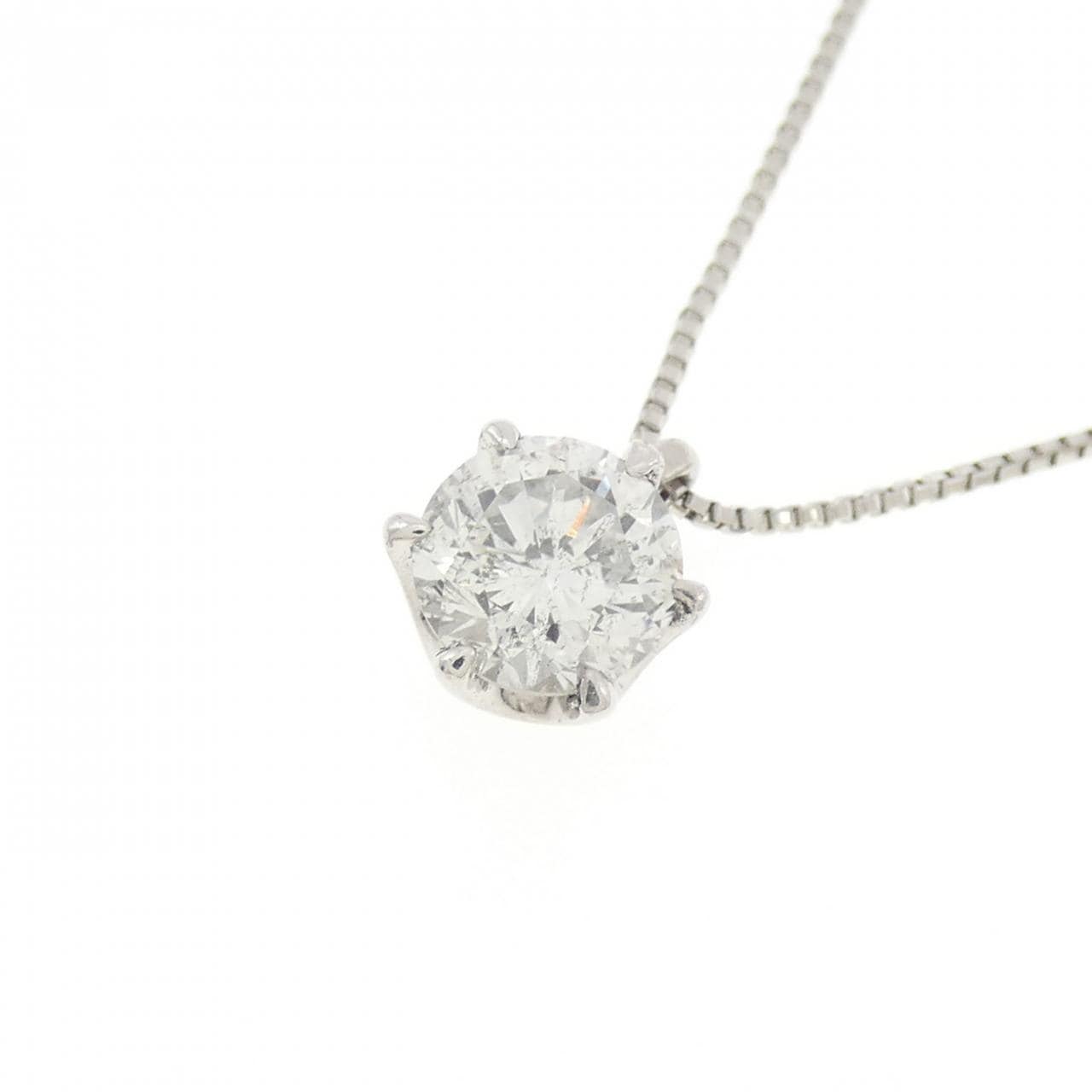 PT/PT850 ソリティア ダイヤモンド ネックレス 0.599CT