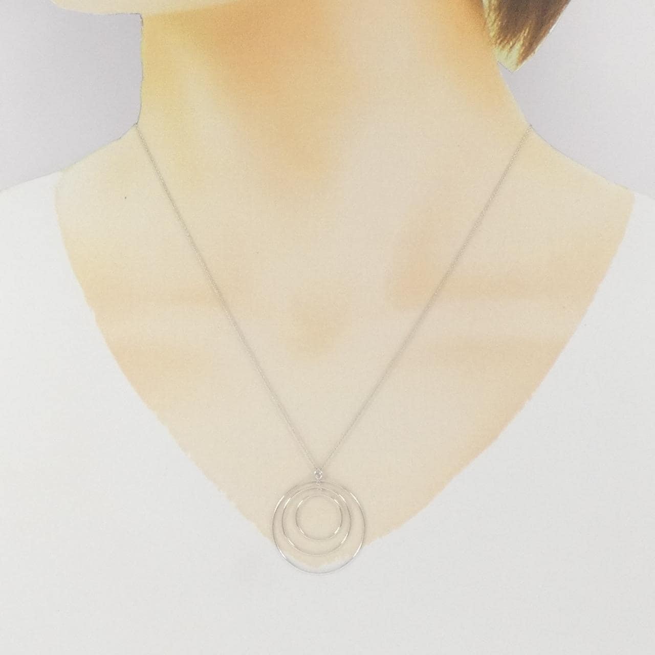 K10WG ダイヤモンド ネックレス 0.02CT