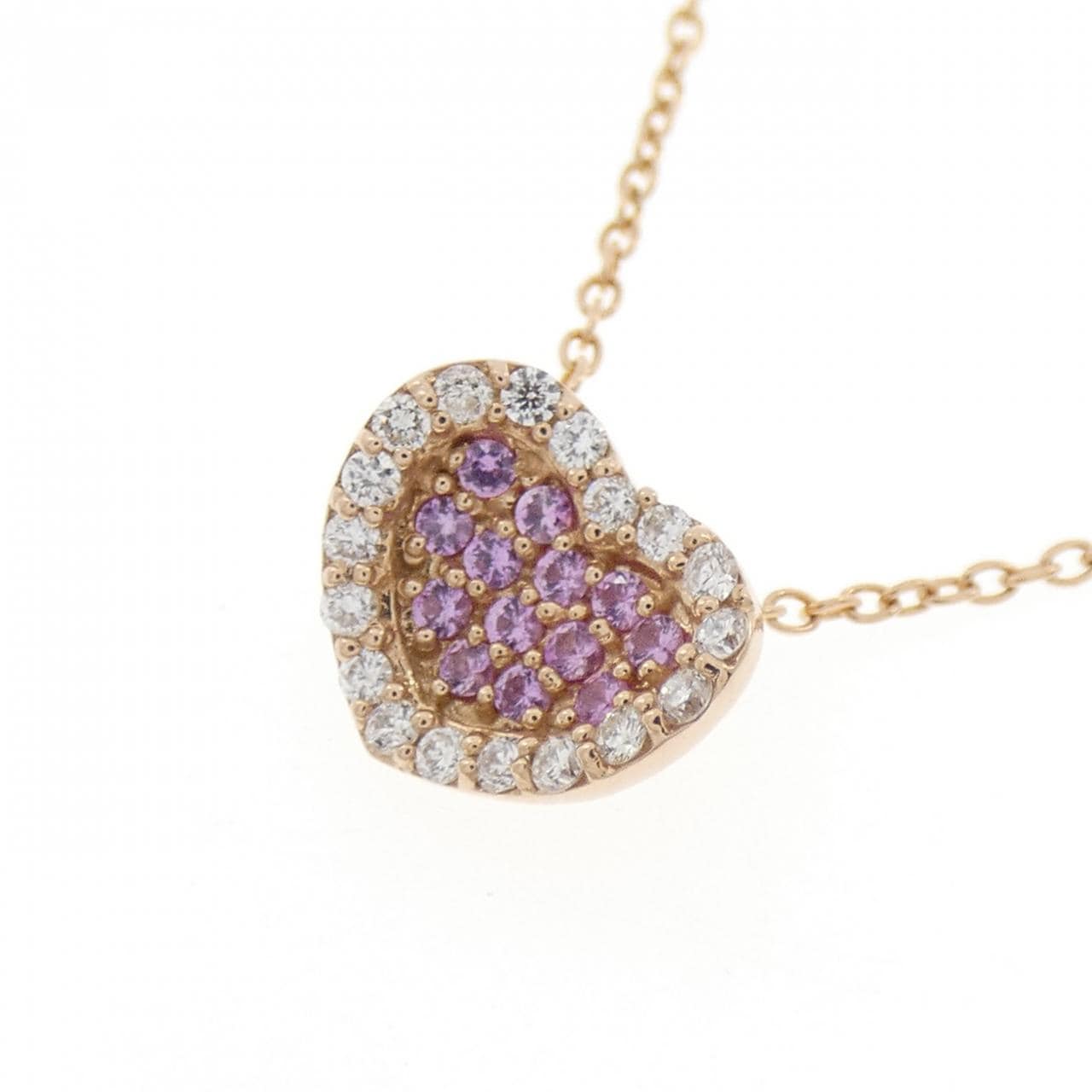 ポンテヴェキオ ハート サファイヤ ネックレス 0.14CT