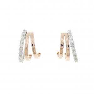K18PG/PT900 ダイヤモンド ピアス 0.4CT