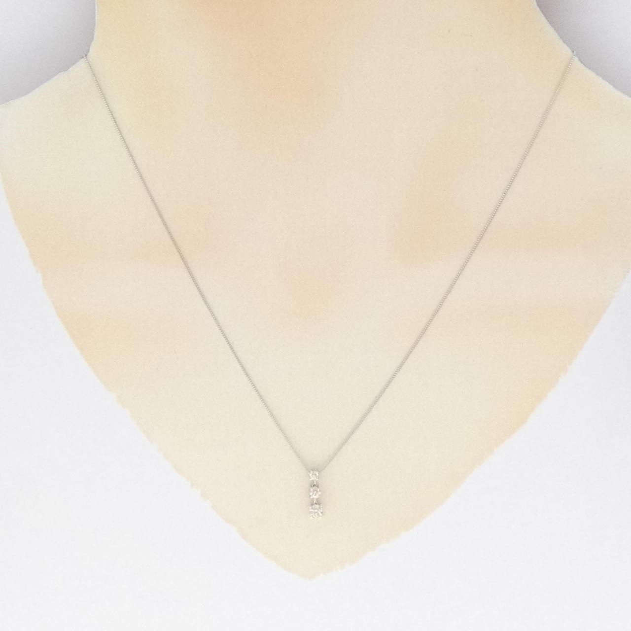 K18WG ダイヤモンド ネックレス 0.20CT