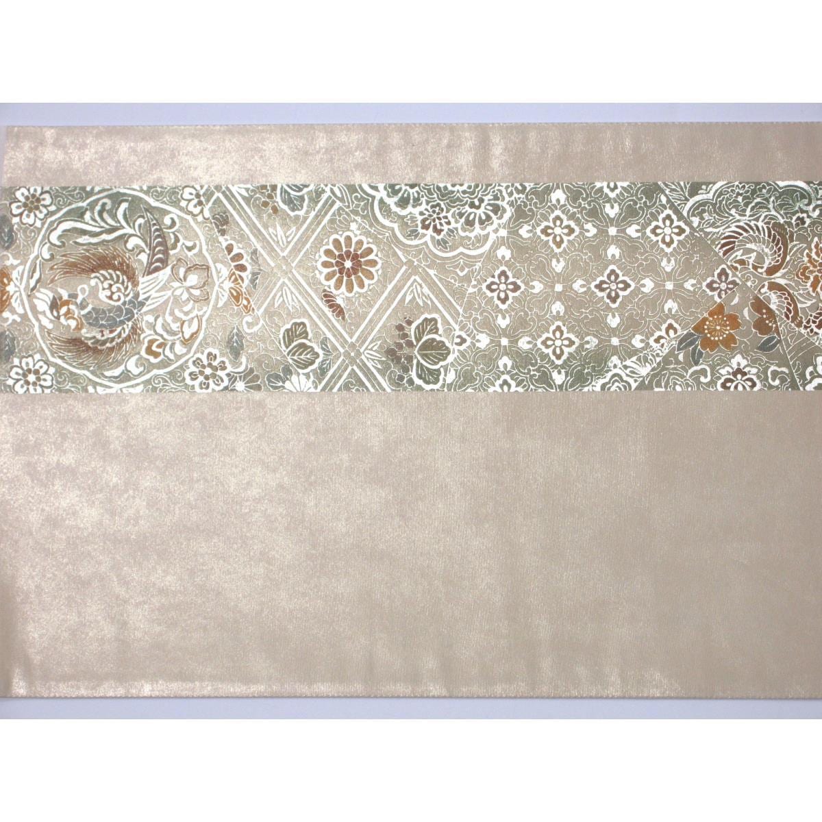 【未使用品】袋帯　引箔　友禅金彩加工　螺鈿入り