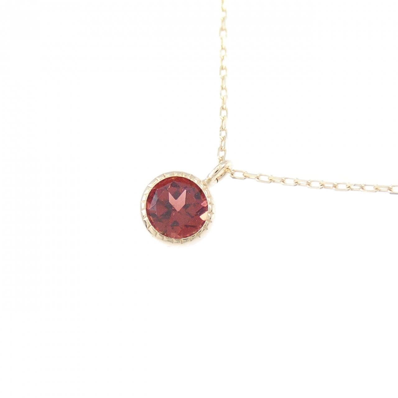 [BRAND NEW] K10YG Garnet Necklace