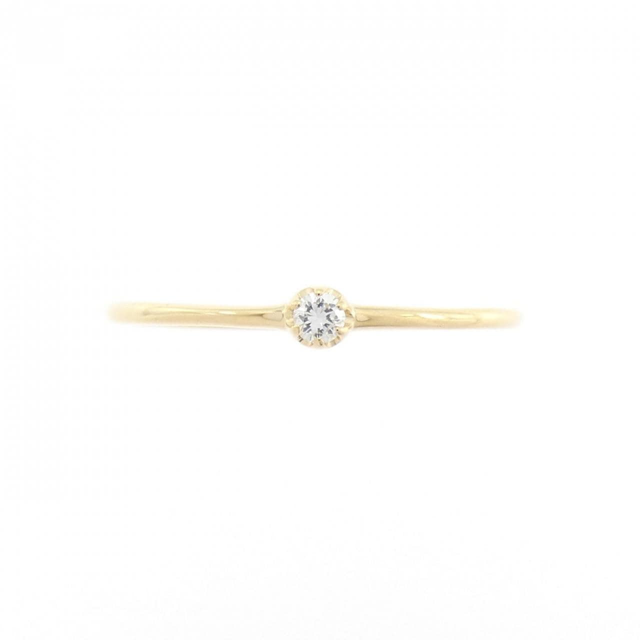 【リメイク】K18YG ソリティア ダイヤモンド リング 0.03CT