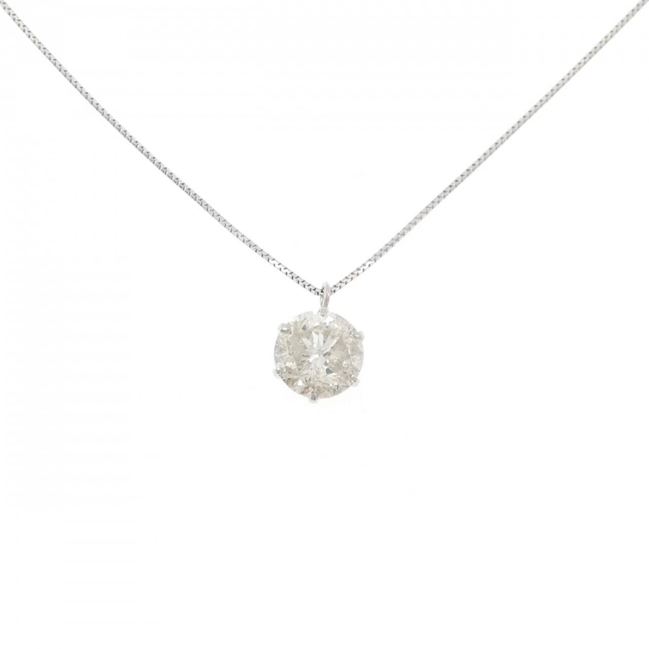 PT900/PT850 ソリティア ダイヤモンド ネックレス 1.506CT