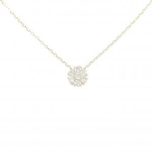 【リメイク】K10YG フラワー ダイヤモンド ネックレス 0.15CT