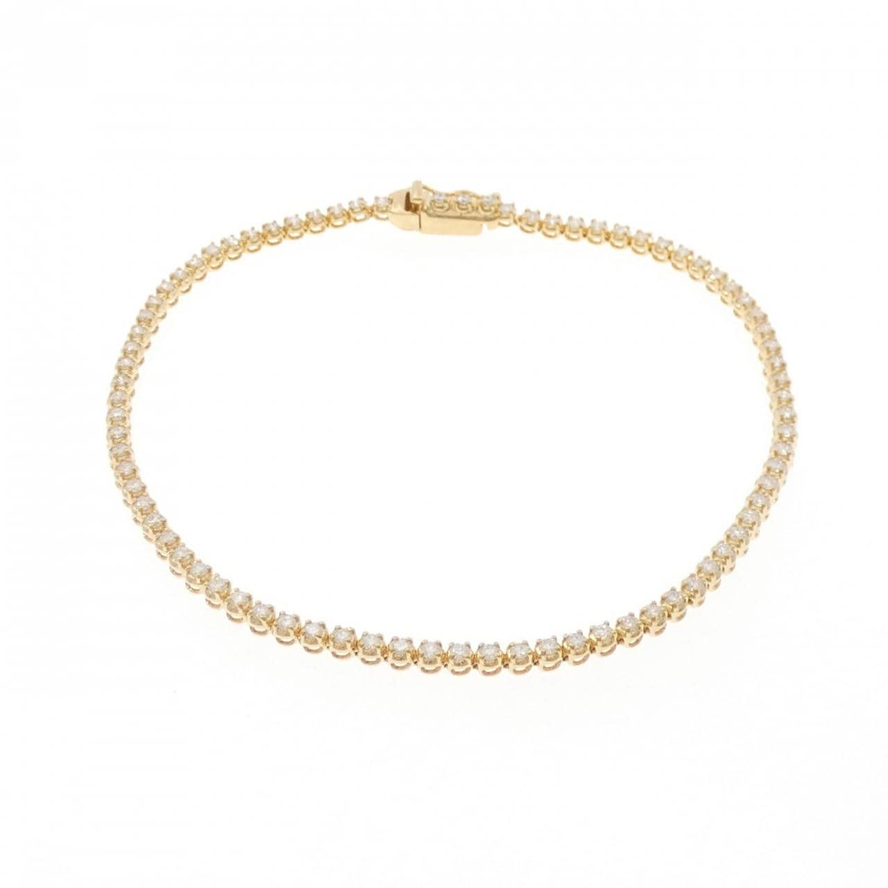 K18YG ダイヤモンド ブレスレット 1.02CT