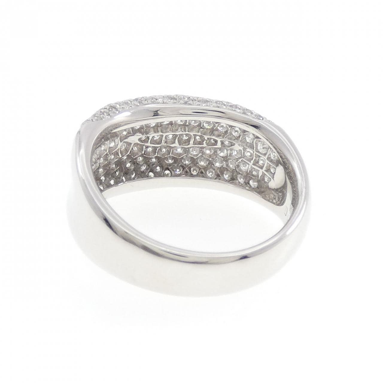 K18WG パヴェ ダイヤモンド リング 1.332CT