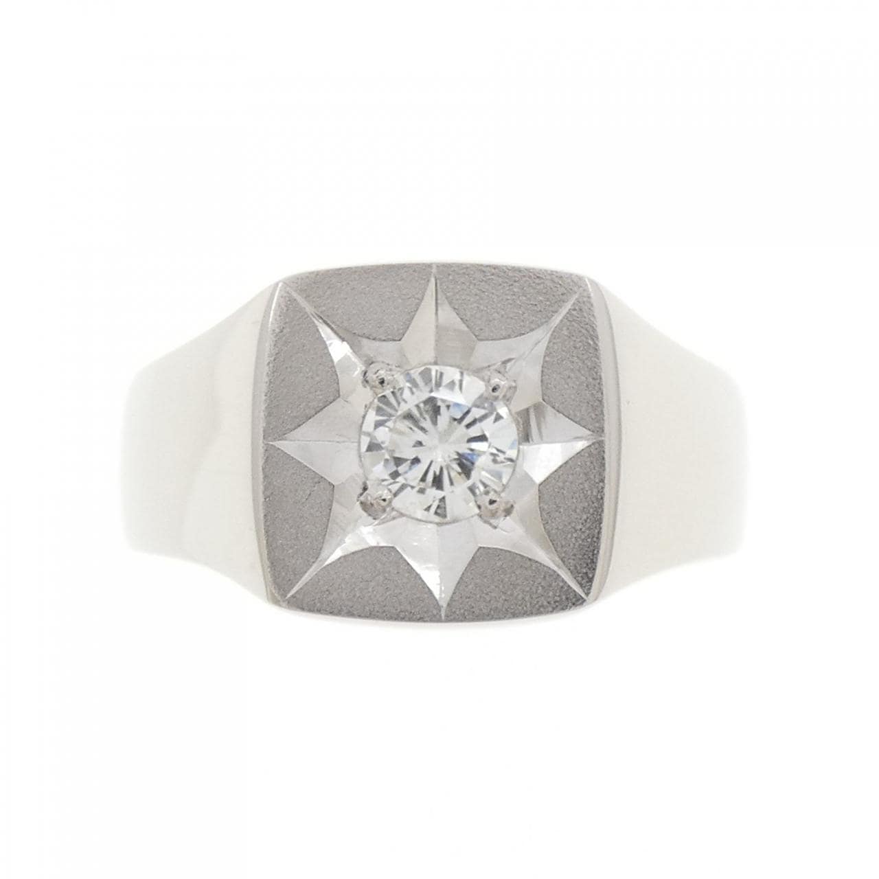 PT900 印台 ダイヤモンド リング 0.32CT