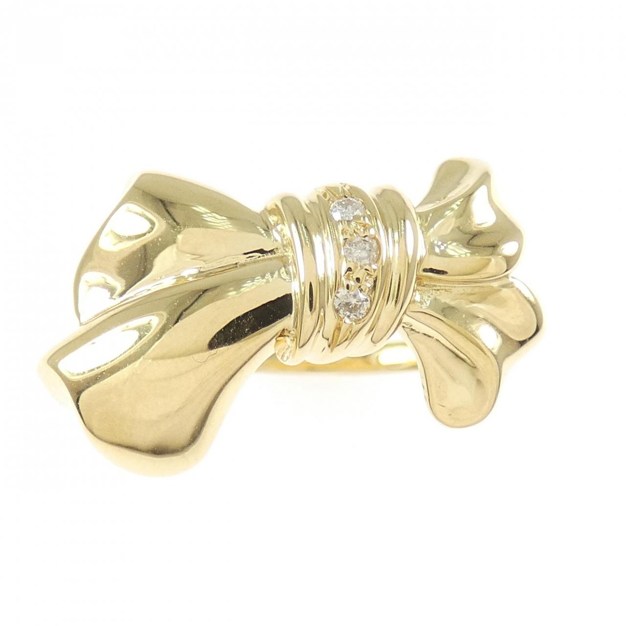 K18YG ダイヤモンド リング 0.03CT