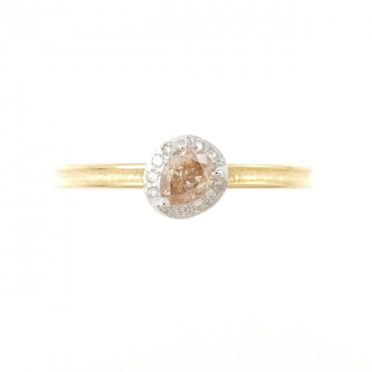 K18YG/PT950 ダイヤモンド リング 0.21CT