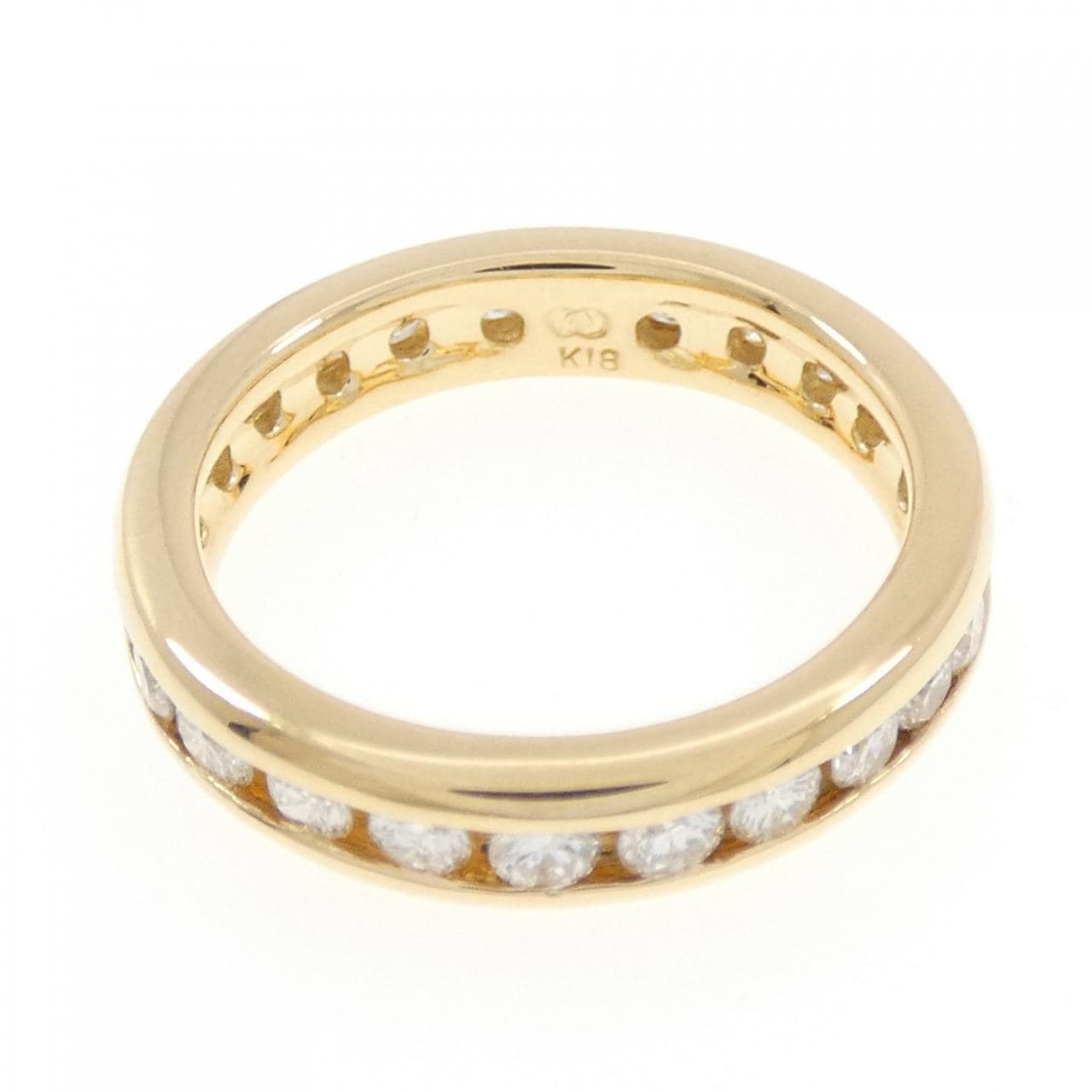 K18YG フルエタニティ ダイヤモンド リング 1.03CT