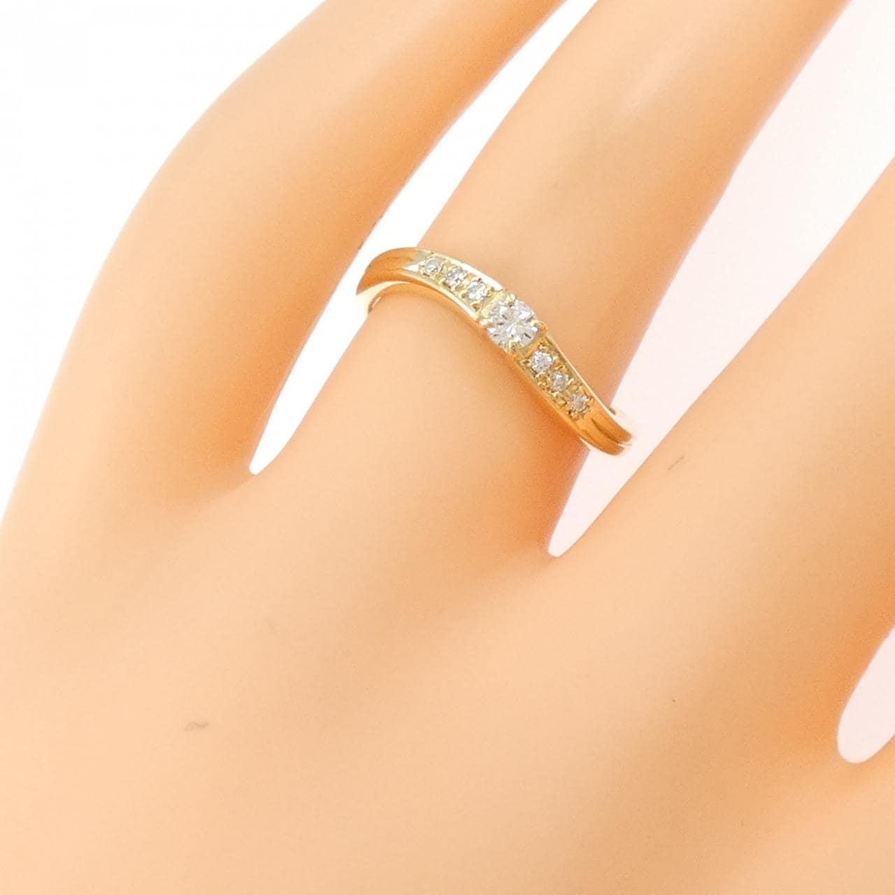 K18YG ダイヤモンド リング 0.09CT