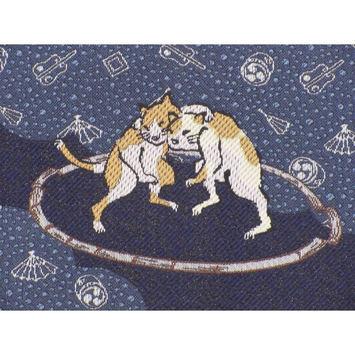【新品】半幅帯　鳥獣戯画