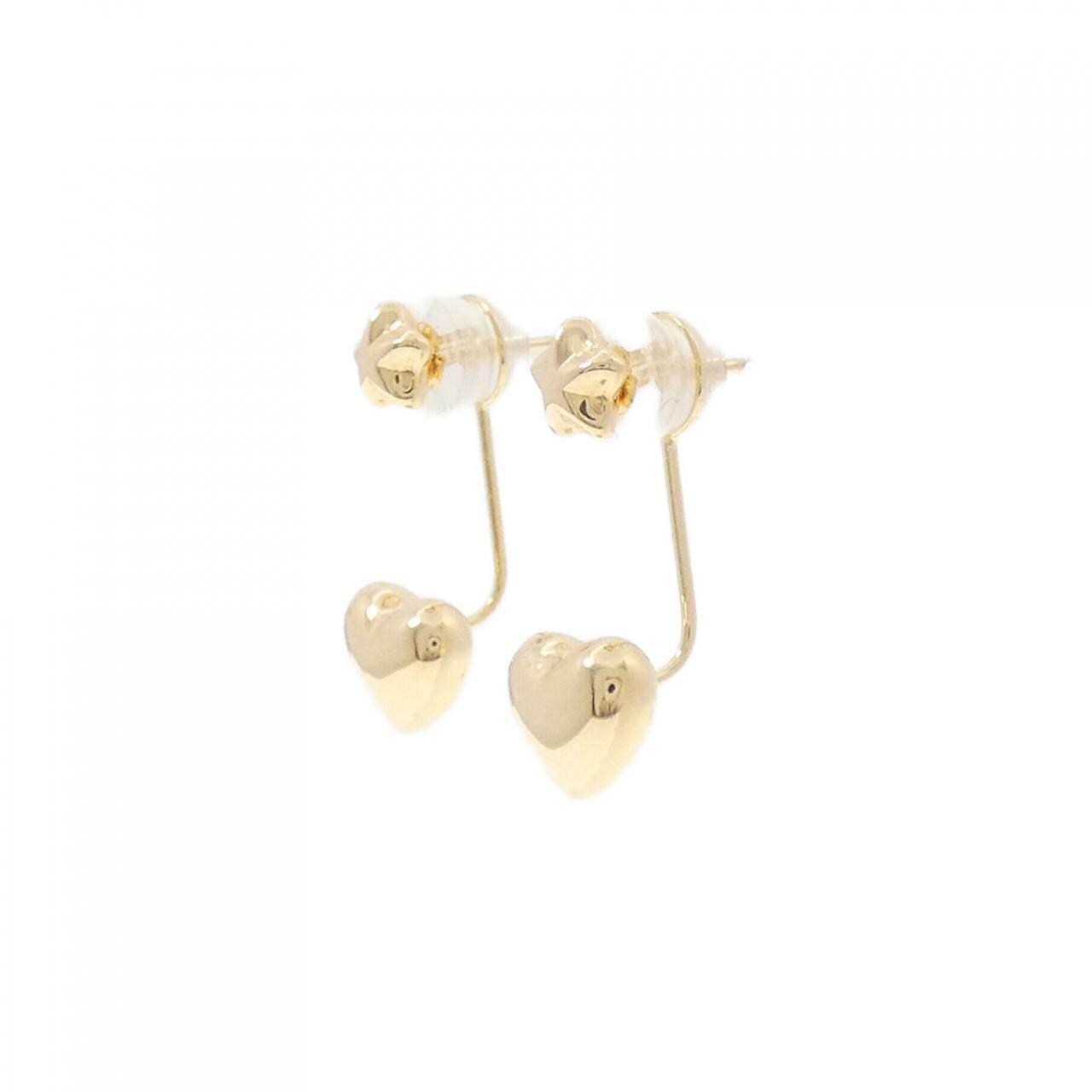 【新品】K18YG スター×ハート ピアス