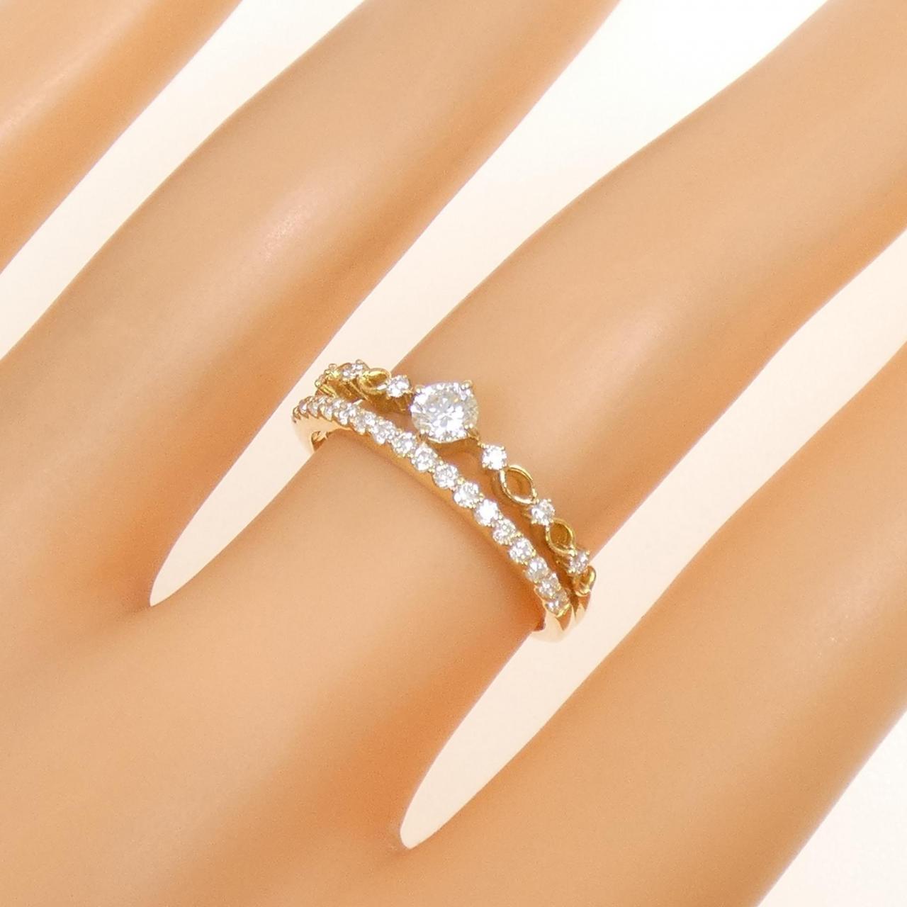 【リメイク】K18YG ダイヤモンド リング 0.40CT