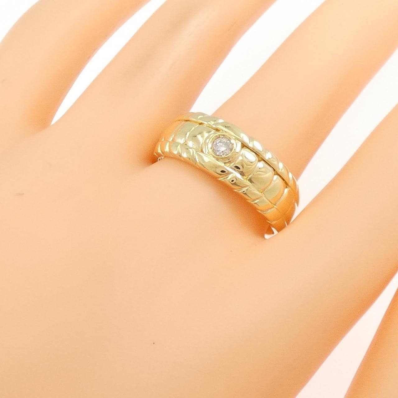 【新品】K18YG ダイヤモンド リング 0.10CT