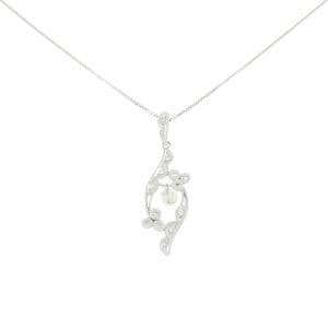 K18WG ダイヤモンド ネックレス 0.34CT