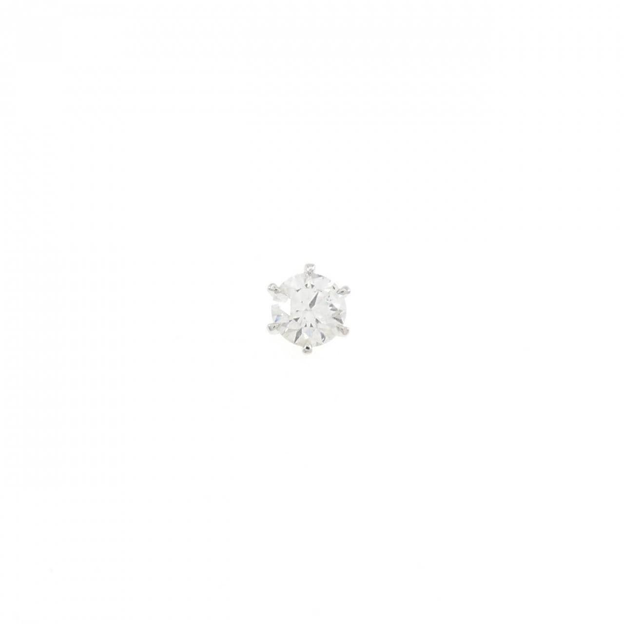 【リメイク】PT900/ST ダイヤモンド ピアス 0.306CT E SI1 VG 片耳