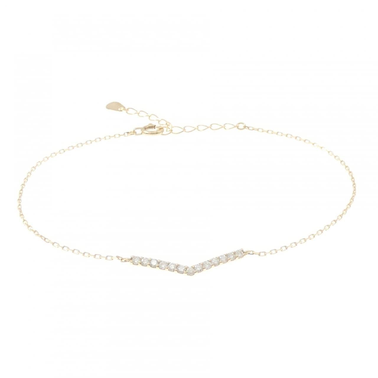 【リメイク】K10YG ダイヤモンド ブレスレット 0.18CT