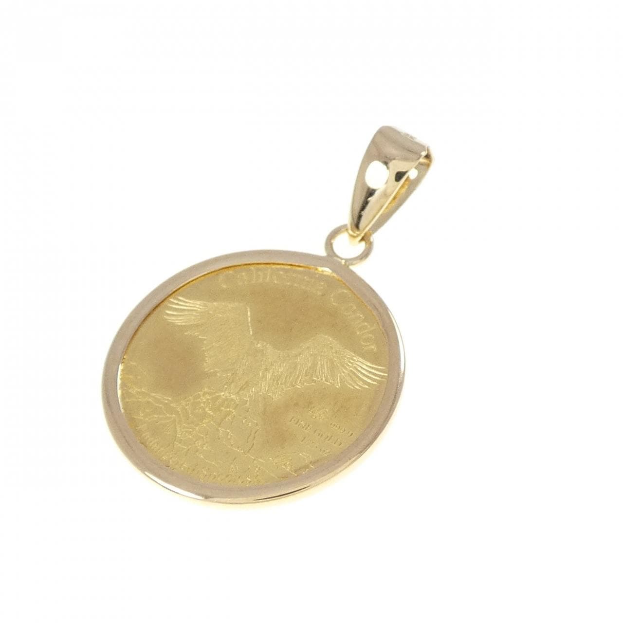 K18YG(枠) コイン ペンダント
