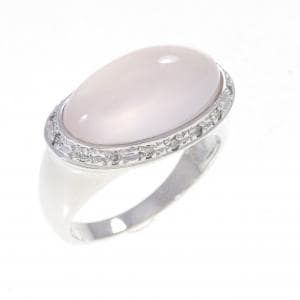 K18WG ローズクオーツ リング