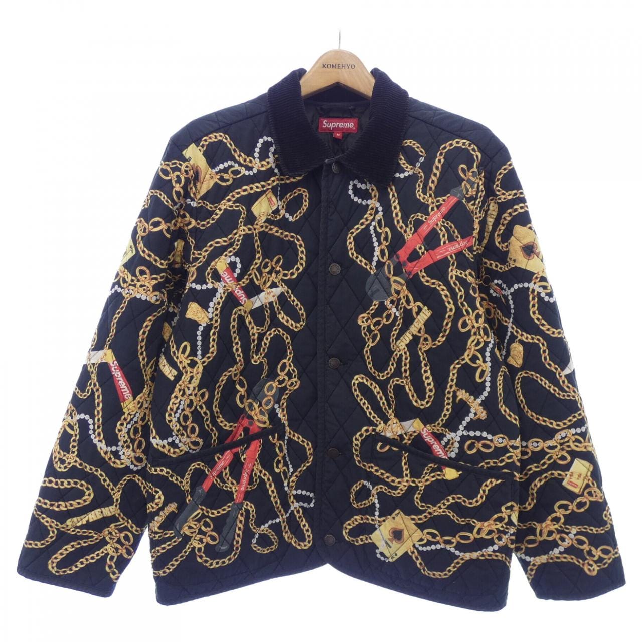 シュプリーム SUPREME ブルゾン ブランド古着ストライプ最高プリントジャケット（ブルゾン