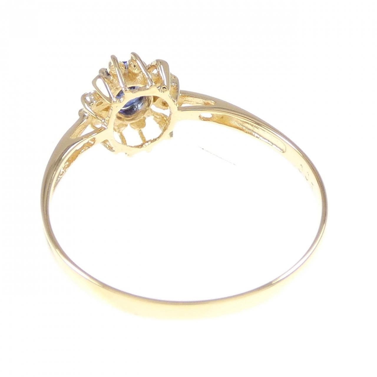 K18YG sapphire ring