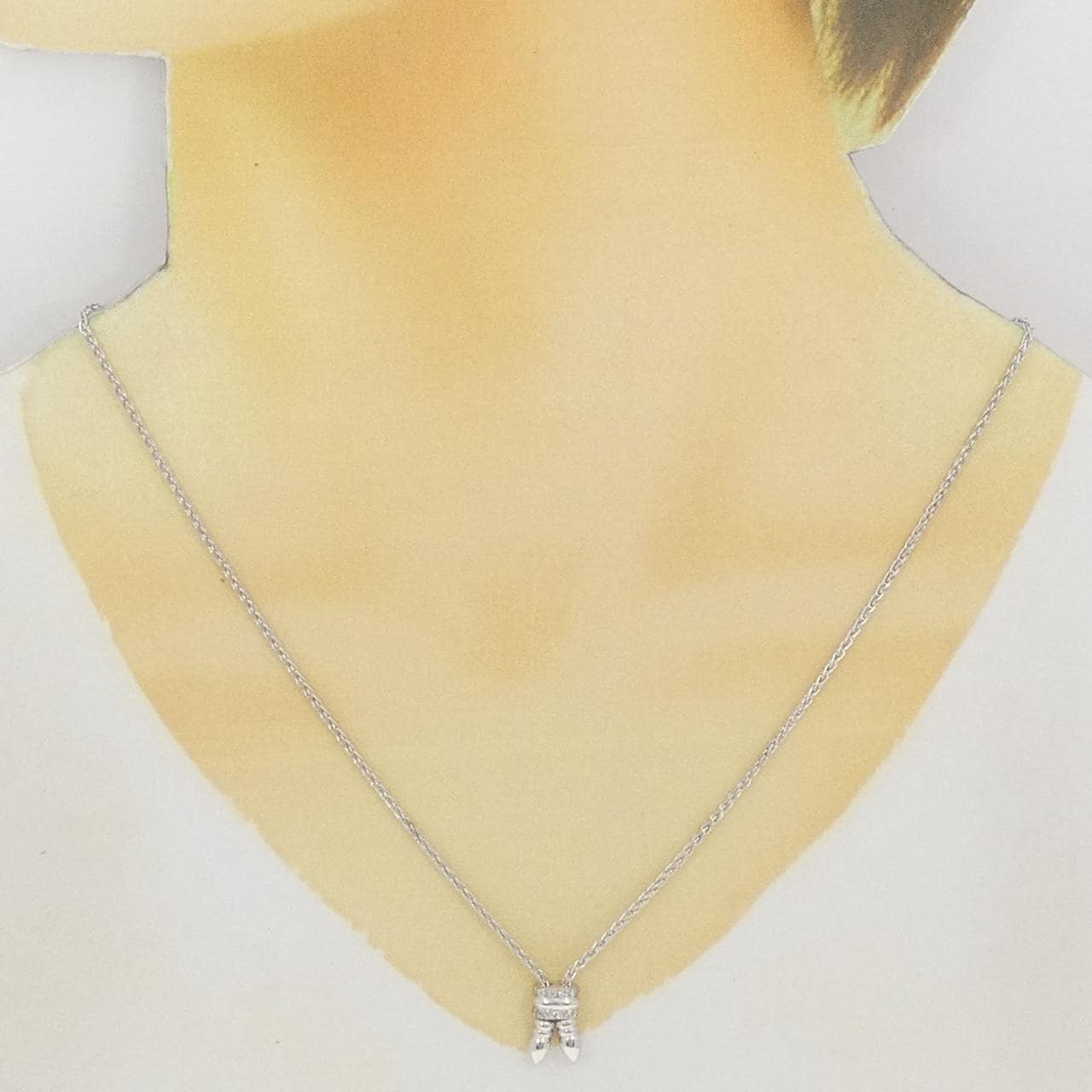 750WG ダイヤモンド ネックレス 0.13CT