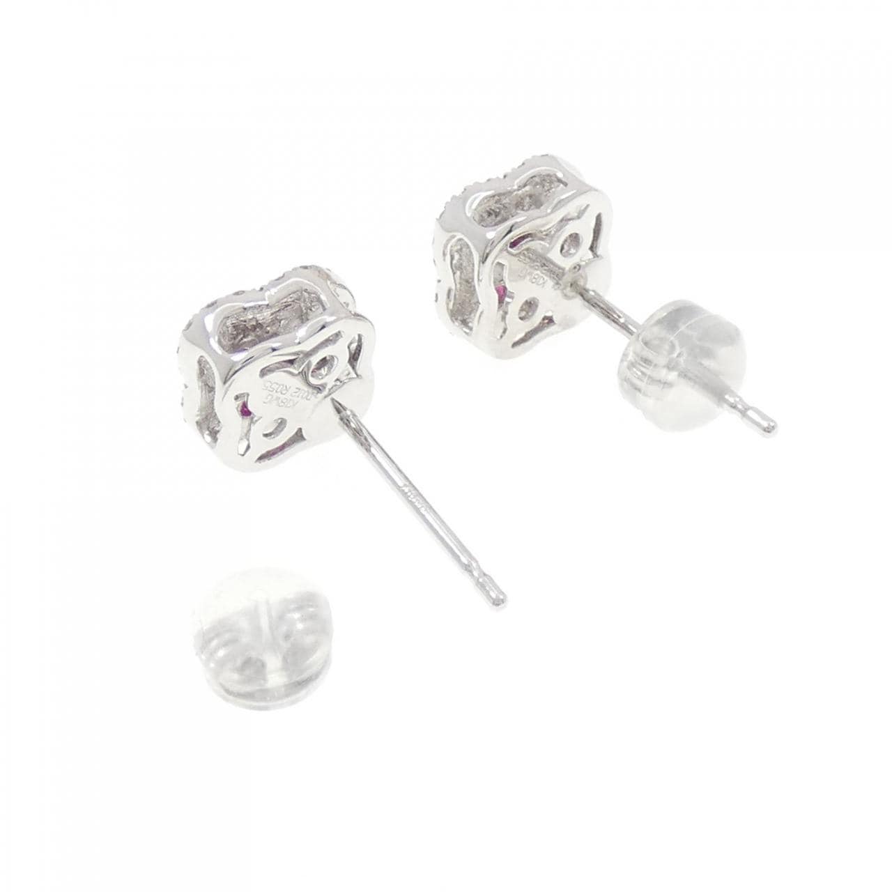 K18WG ルビー ピアス 1.10CT