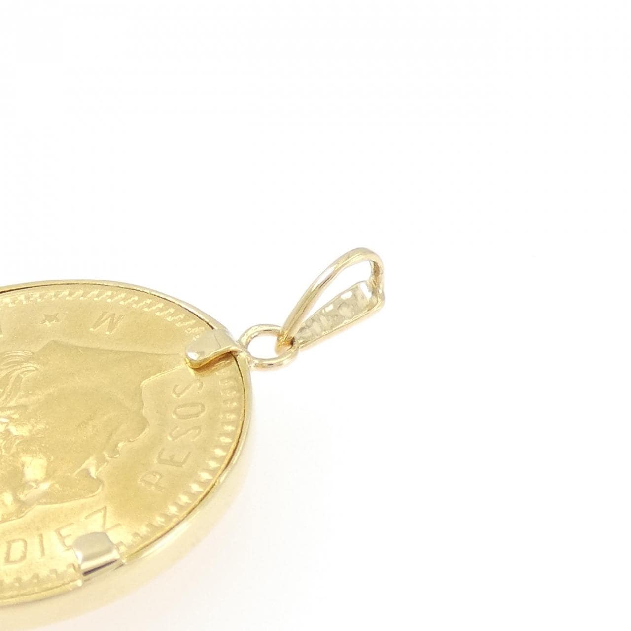 K18YG(枠) コイン ペンダント