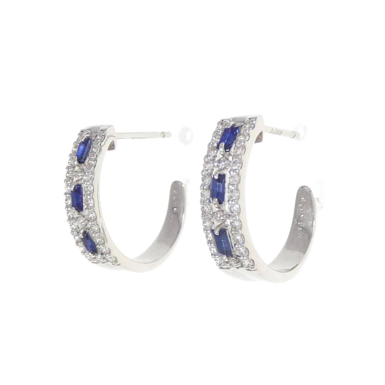 [BRAND NEW] PT Sapphire Earrings 0.28CT