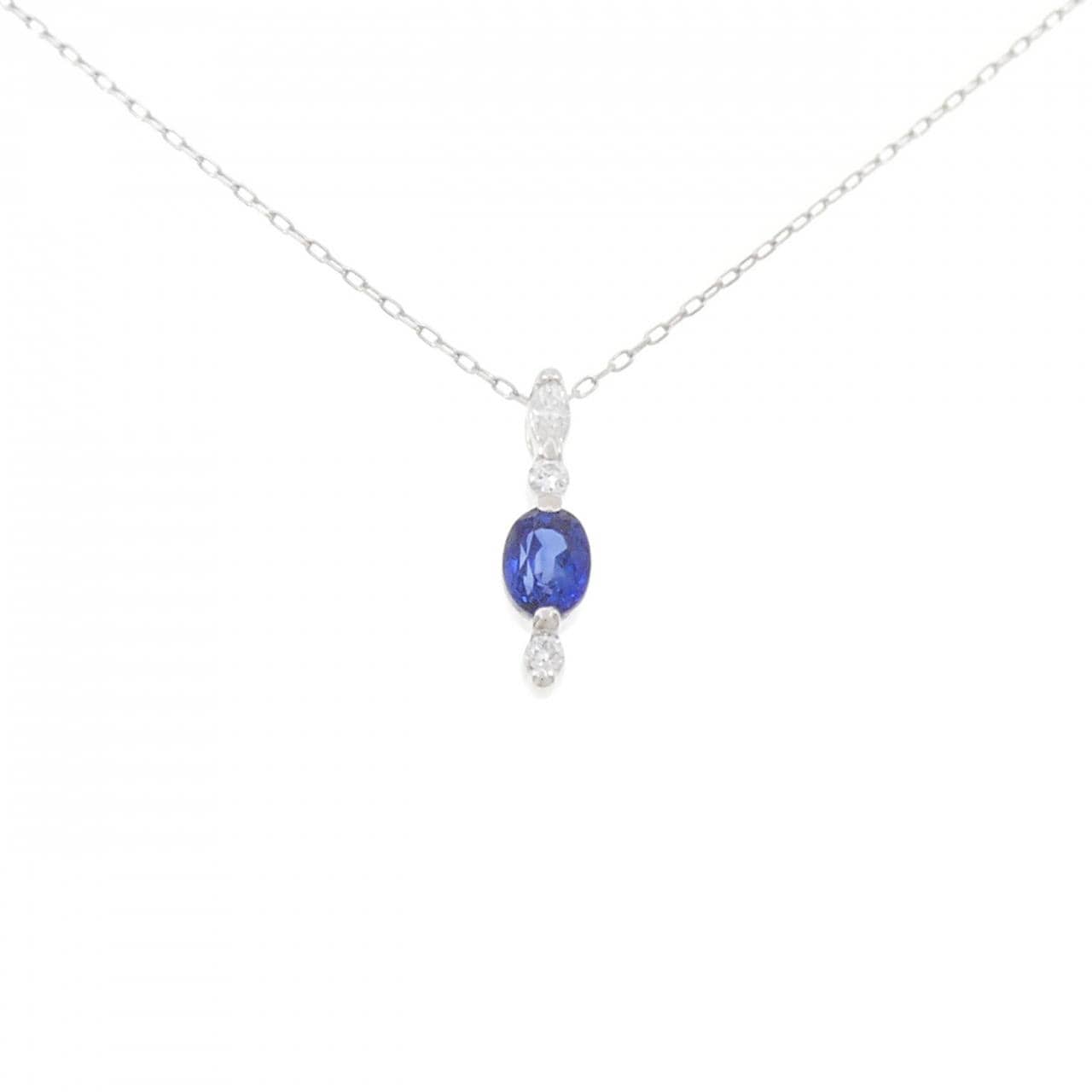 PT900/PT850 Sapphire Necklace 1.01CT