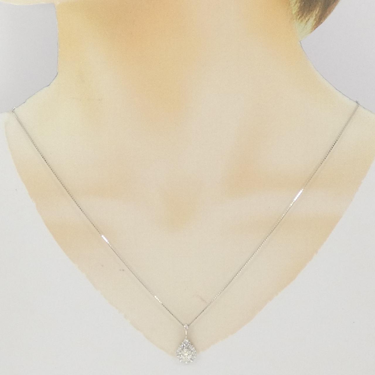 K18WG ダイヤモンド ネックレス 0.51CT