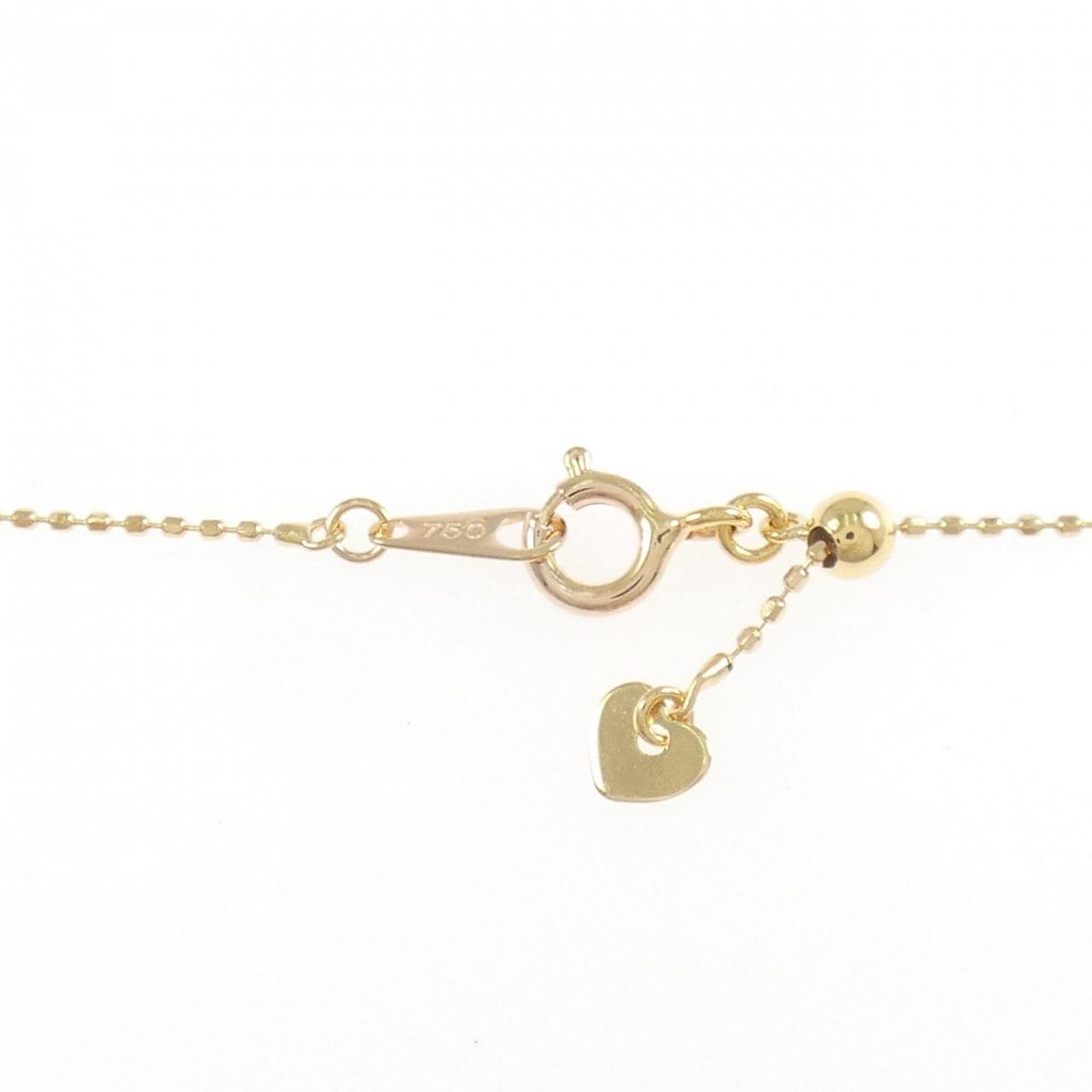 K18PG/750PG クロス ダイヤモンド ネックレス 0.42CT