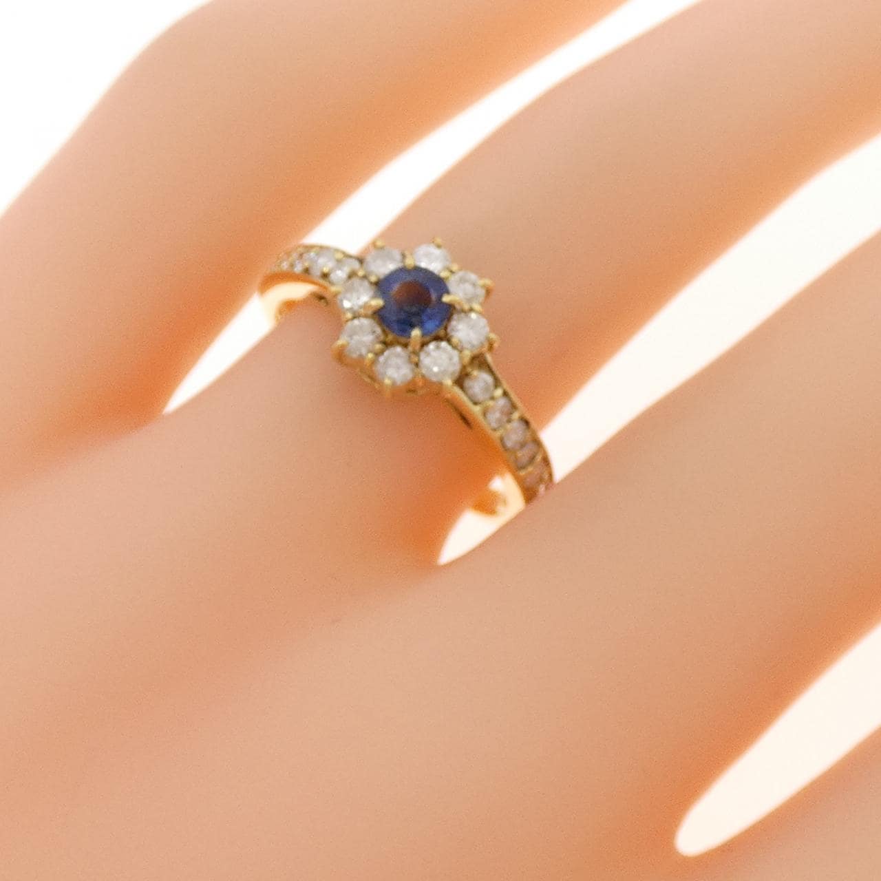 K18YG サファイヤ リング 0.20CT