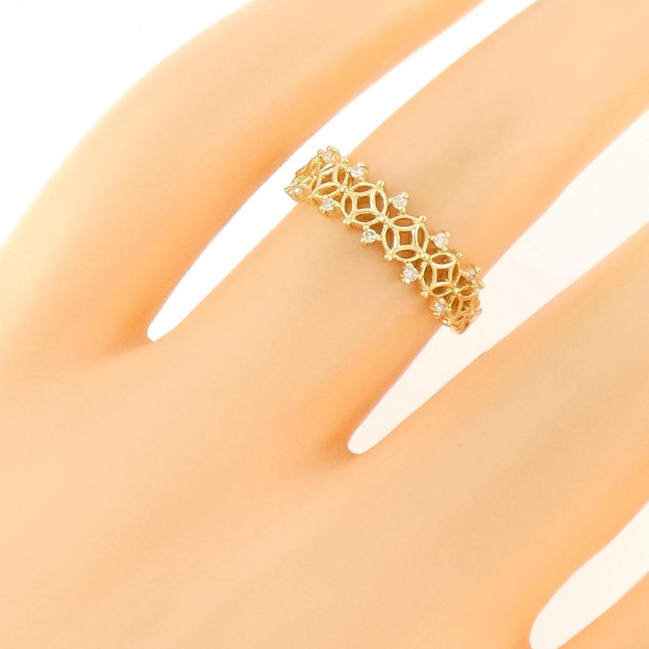 K18YG ダイヤモンド リング 0.04CT