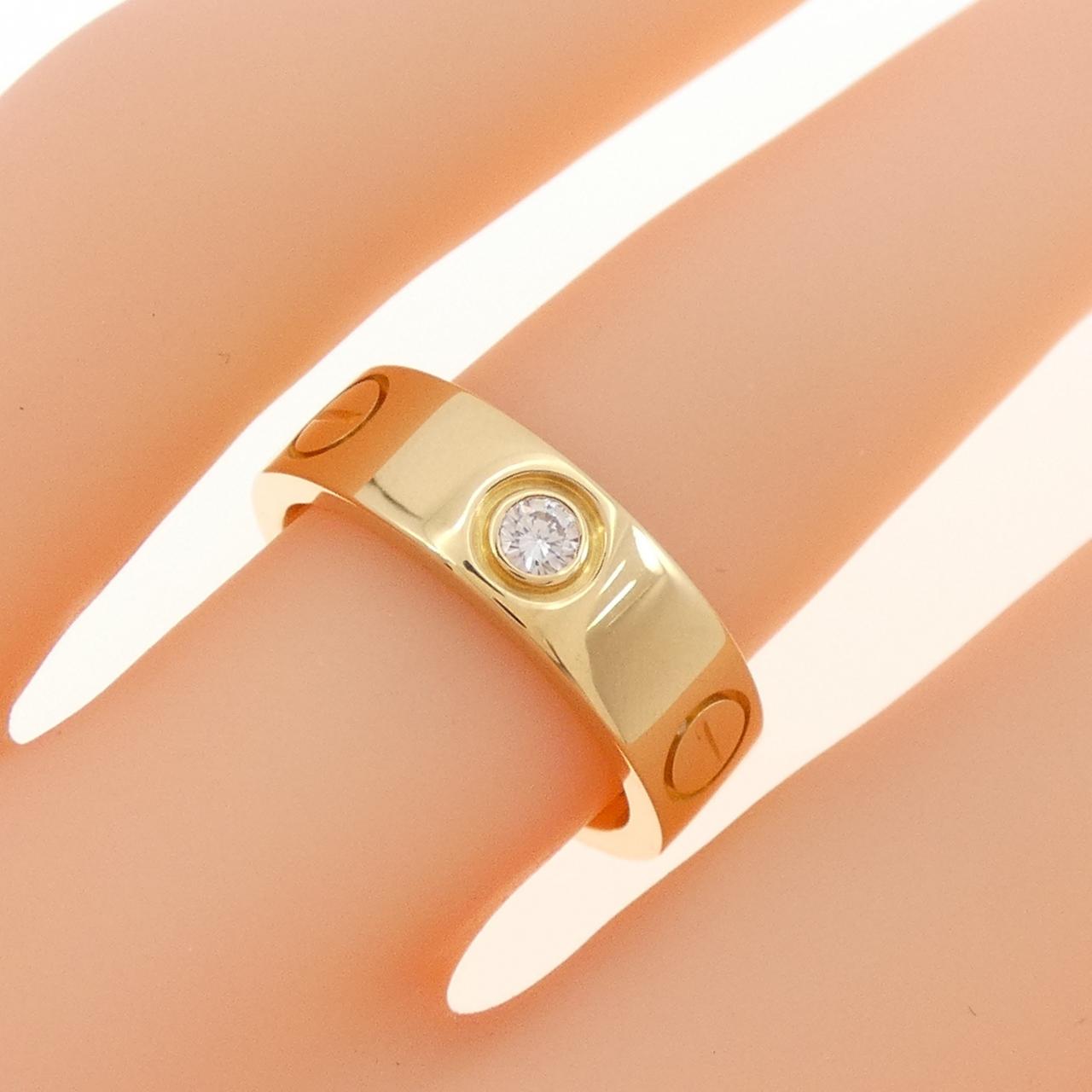 CARTIER LOVE half diamond ring
