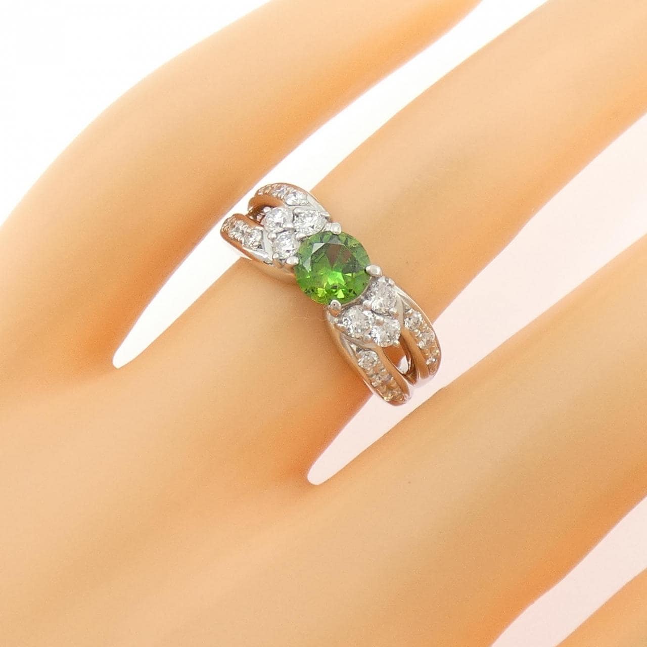 PT900 デマントイドガーネット リング 0.619CT