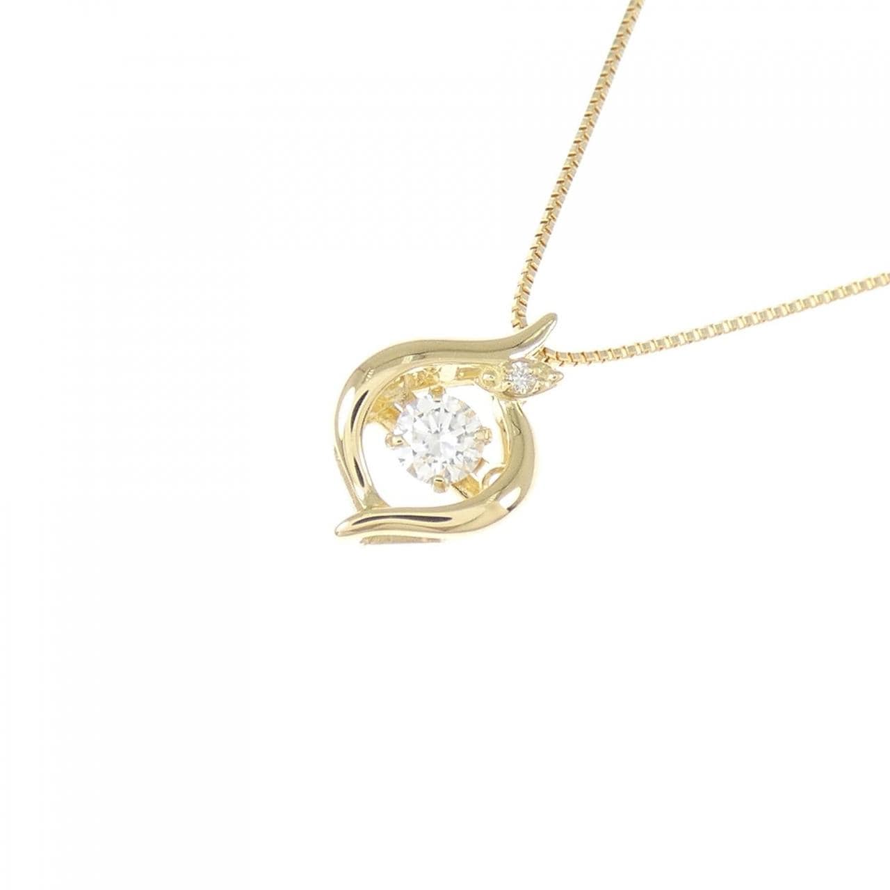[BRAND NEW] K18YG Diamond necklace 0.140CT