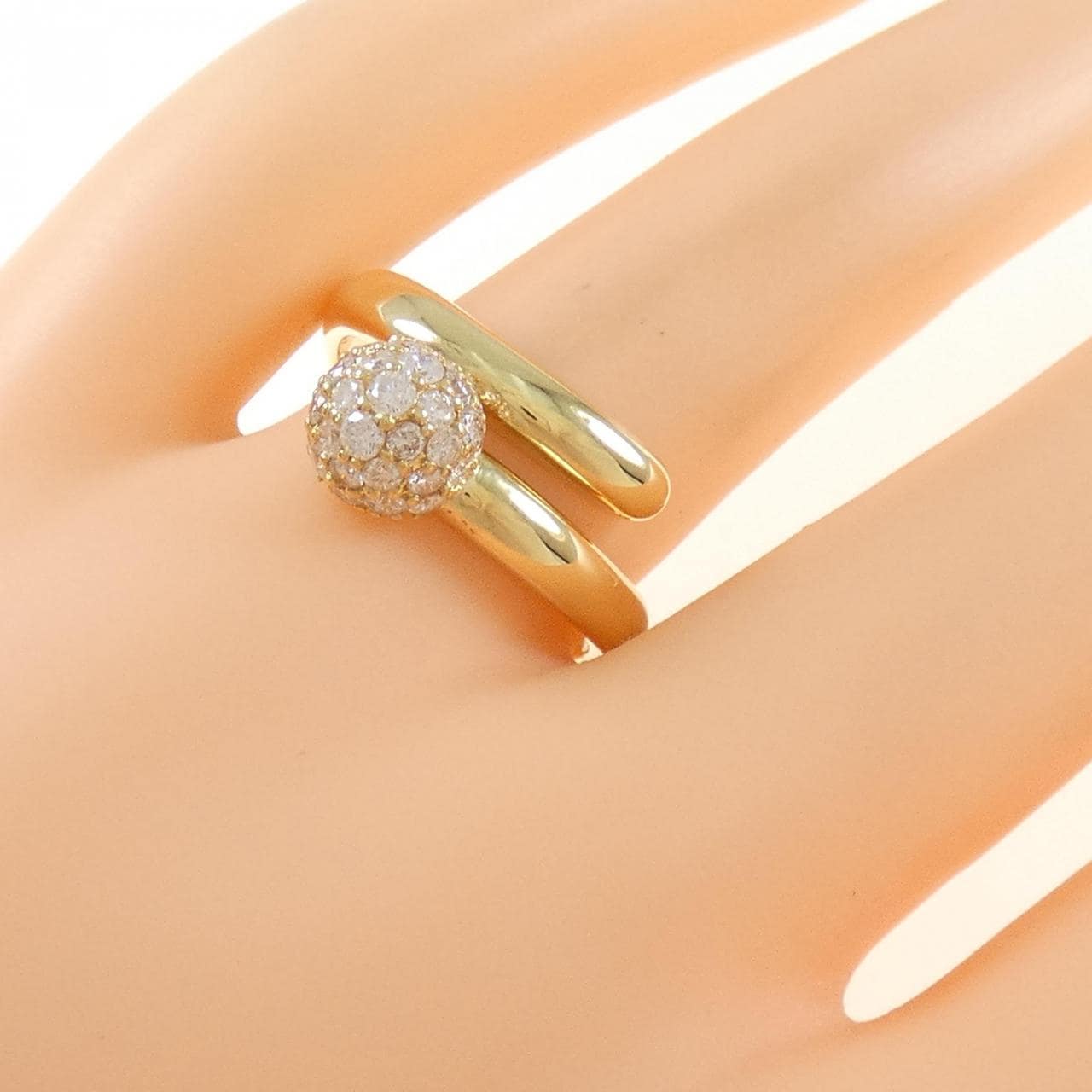 K18YG ダイヤモンド リング 0.65CT