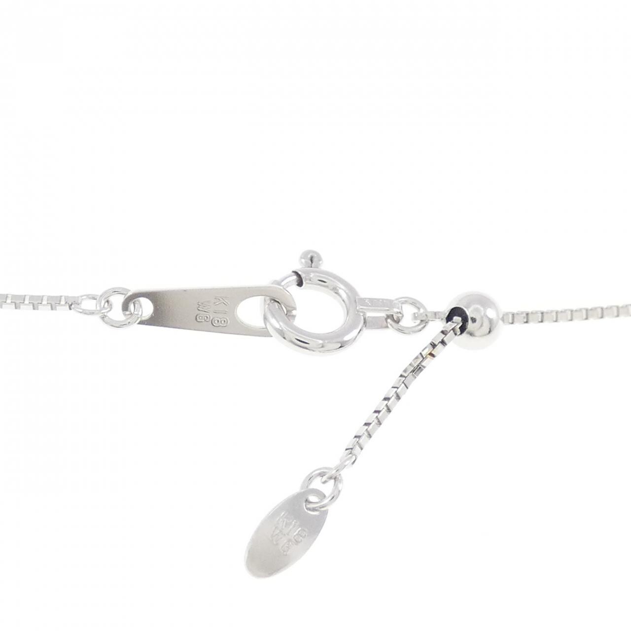K18WG クロス ダイヤモンド ネックレス 0.16CT